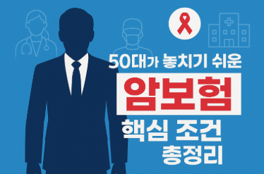 50대 남성 암보험 놓치기 쉬운 핵심 조건 총정리