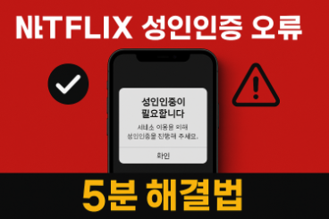 넷플릭스 성인인증 하는법(+재인증, 오류 해결방법)